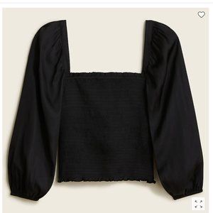 NWT J. Crew Squareneck Smocked Top